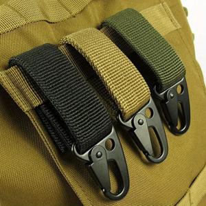 3Pcs 전술 Carabiner 야외 EDC 키 체인 나일론 웨빙 키 홀더 캠핑 배낭 벨트 후크 교수형 버클 Muilter 클립