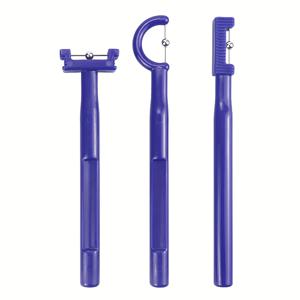 혀 근육 트레이너, 파란색 혀 팁 운동 도구, 혀 팁 측방 리프팅, 구강 근육 훈련 세트, 3 개