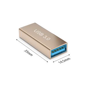 USB 3.0 유형 A 암-암 커넥터 어댑터 OTG AF-AF 커플러 F/F 성별 체인저 확장 변환기 골드