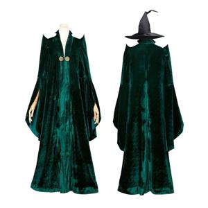 마법과 마법 학교 의상 교수 Mileva McGonagall Hogwarts College Presidentis Robe 할로윈 의상