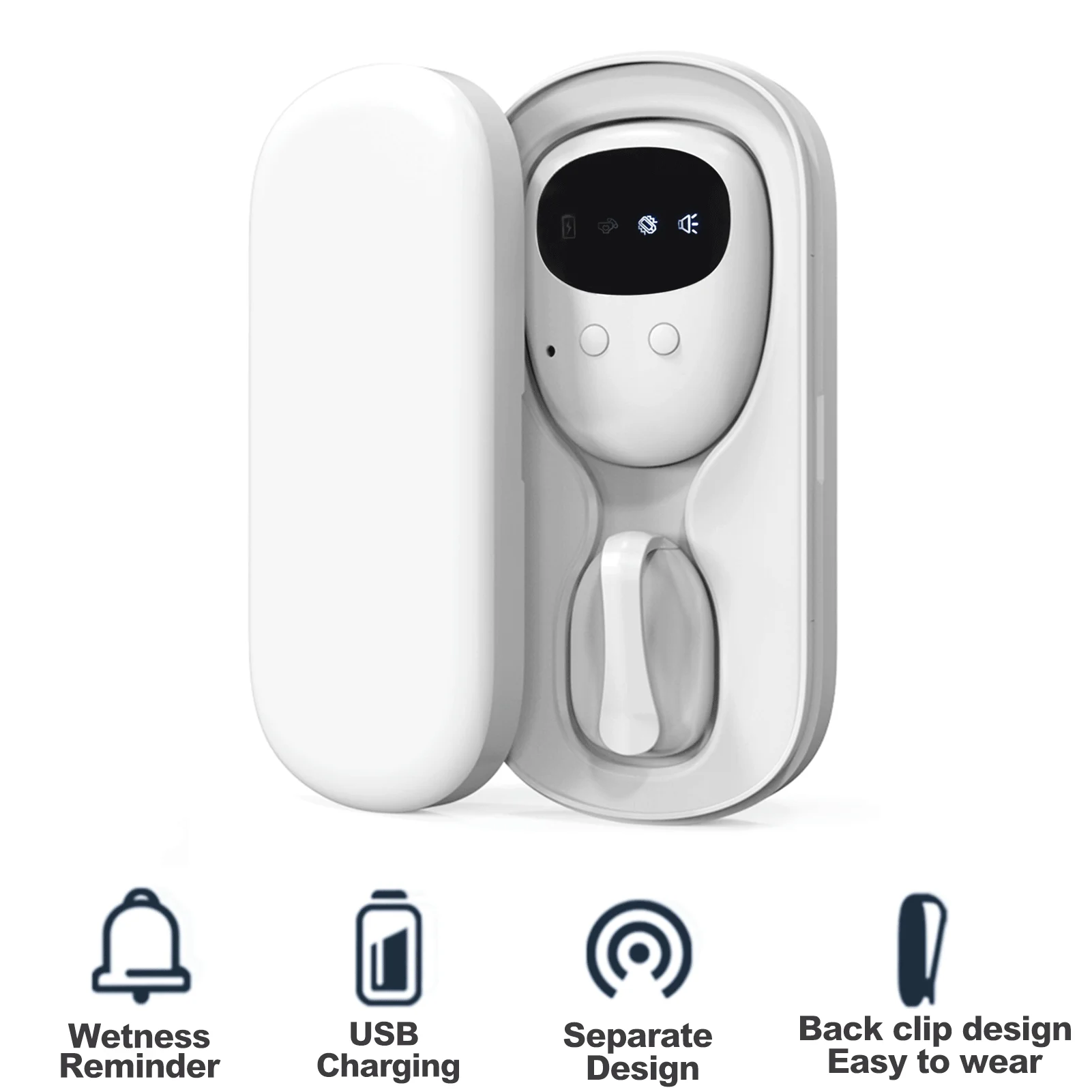 소년을위한 수신기가있는 무선 Bedwetting 알람 오줌 경보 Grils Kids Potty Training Elder Care 10-20M 범위 진동 알림