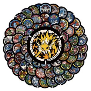 50/108pcs Kawaii 애니메이션 포켓몬 스티커 귀여운 피카추 Eevee 만화 데칼 노트북 전화 스크랩북 클래식 어린이 스티커 장난감