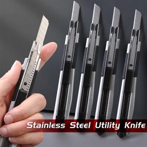 1pc/3/5pcs 스테인레스 스틸 개폐식 유틸리티 나이프 9mm, Unboxing, 종이 절단, Crafters, Artist 용 수공예 조각