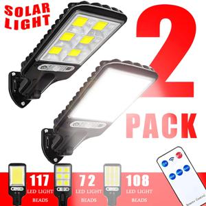 108 LED 태양열 조명, 3 가지 모드 방수 모션 센서, 야외 보안 조명, 정원 파티오 통로용 LED 벽 가로등