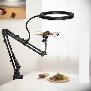 라이브 스탠드 휴대 전화 전문 오버 헤드 조명 고정 촬영 카메라 Instructi 녹화 비디오 Selfie 스틱