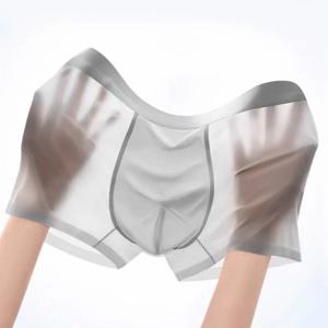 20D 초박형 투명 얼음 실크 남성 속옷 3A 항균 통기성 가랑이 속건성 누드 원활한 복서 반바지