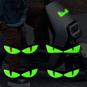 자동차 및 오토바이 장식용 반사 악마의 눈 스티커, 야간 가시성 향상, 안전 내구성 패션