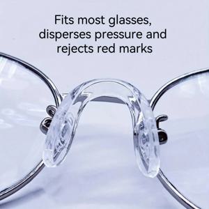 울트라 소프트 실리콘 안경 코 패드, 편안한 착용감, 안경 프레임 액세서리, 미끄럼 방지, 스포츠 및 데일리 웨어, 1 개, 2 개, 4 개