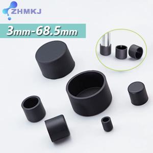 검정색 실리콘 고무 라운드 엔드 캡 3mm-68.5mm 더스트 씰 보호 가스켓 파이프 커버 캡 튜브 삽입 스토퍼