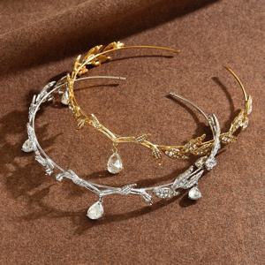 1PC 크라운 모리 시스템 리프 드롭 신부 헤드 피스 슈퍼 페어리 런어웨이 프린세스 헤드 피스 머리띠 초커 듀얼 사용 헤어 액세서리