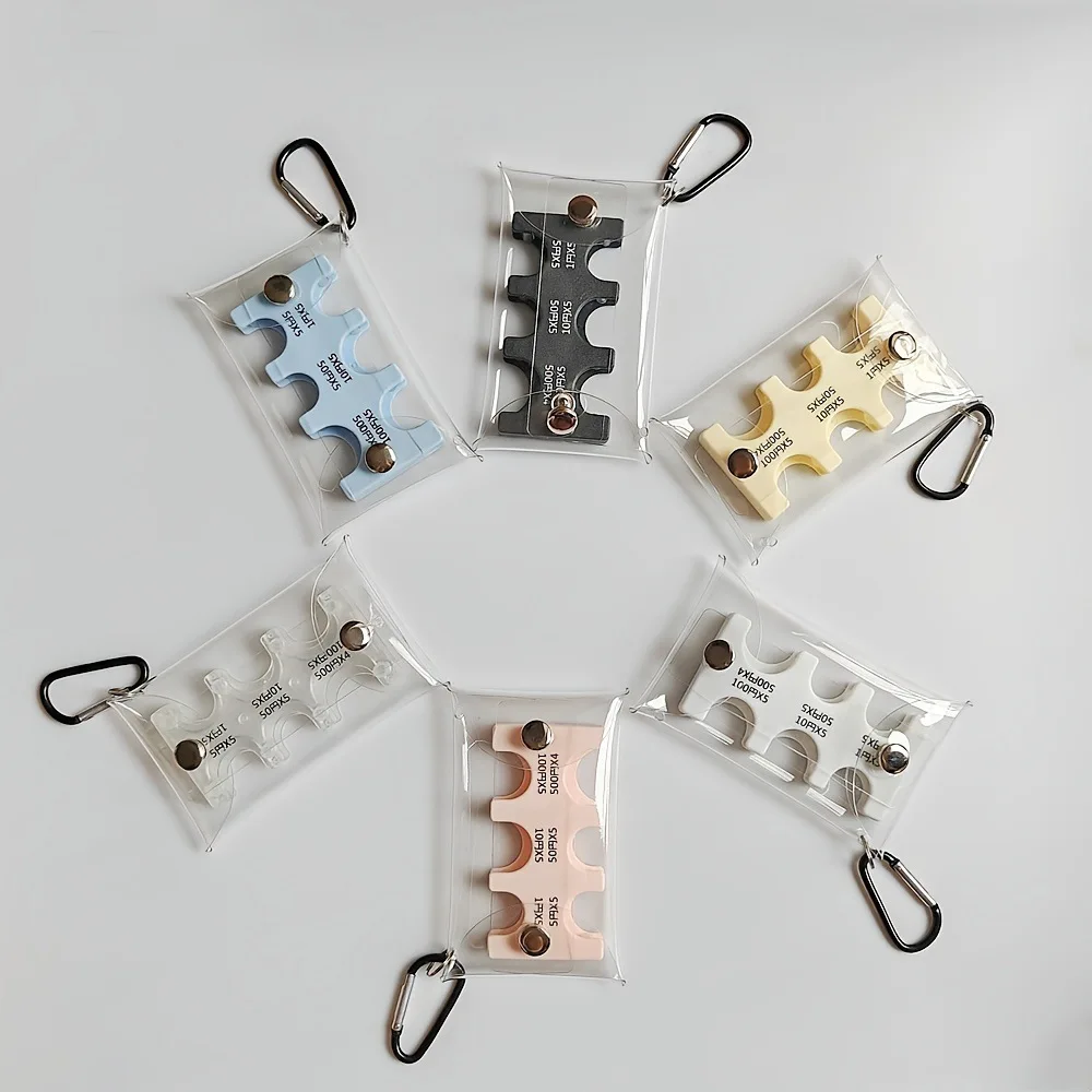 다채로운 휴대용 동전 클립 주최자 작은 지갑 손실 방지 클립 일본 통화 정렬 여행 투명 카드 케이스