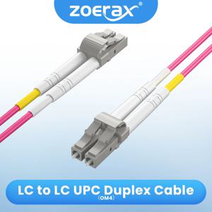 ZoeRax OM4 LC - LC 광섬유 패치 케이블 MMF SFP SFP+ 트랜시버용 10Gb 다중 모드 점퍼 이중 50/125μm LSZH