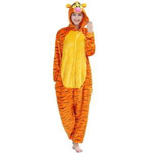 겨울 unisex 3d 점프 타이거 코스프레 의상 onesies kigurumi onesie 잠옷 성인 플란넬 잠옷 동물 잠옷 점프 슈트