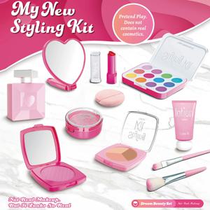 메이크업 장난감, 시뮬레이션 화장품 가짜 메이크업 세트 립스틱 파우더 블러셔 소녀 선물을 위한 실제 메이크업이 아님