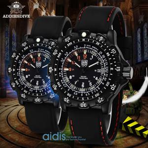 Addies 군사 시계 특수 부대 야외 스포츠 빛나는 클래식 인감 육군 손목 시계 남자 석영 시계 남성용 방수