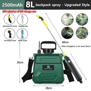 신형 8리터 농업용 스프레이, 고압 분무기 배낭형, 전기 관개 소독 농약 스프레이