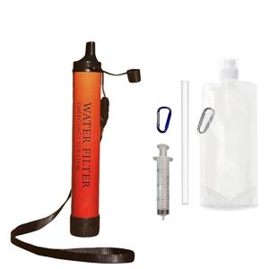 야외 정수기 캠핑 하이킹 긴급 생활 휴대용 정수기 정수 필터 스트림, 호수 야외 캠핑에 적합