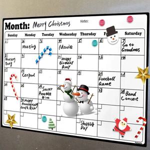 자석 달력 건식 지우기 냉장고 자석 월간 냉장고 시작 월요일 일정 정리 펜으로 화이트보드