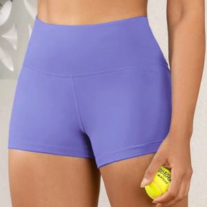 여성 솔리드 컬러 하이 웨이스트 스포츠 반바지 레깅스 편안한 사이클링 요가 반바지 슬림 피트 캐주얼 홈 다목적 반바지 바지