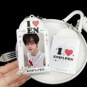 로맨틱 화이트 러브 엔 포토 카드 홀더, Kpop 크리에이티브 스타 포토 카드 디스플레이, 엔 포토 카드 홀더, 3-3.5인치 아이돌 포토 카드 홀더, 스타 크로스 하트 아이돌 주변기기 앨범 폴라로이드 포토 카드 홀더 디스플레이