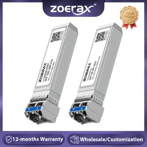 ZoeRax 10/1.25G SFP+ 단일 모드 LC 이중 트랜시버 모듈 Cisco/TP-Link/기타 브랜드용 1310nm 10km DDM 광섬유 모듈