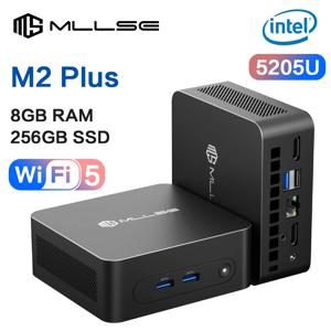 MLLSE M2 Plus 미니 PC Intel Celeron 5205U 프로세서 8GB RAM 256GB ROM WiFi 5 BT4.2 Windows 11 Pro 데스크탑 컴퓨터