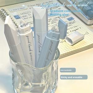 4pcs 대용량 양면 디스펜스 펜, 원활한 접착제, 스크랩북 및 DIY 오피스 문구에 적합