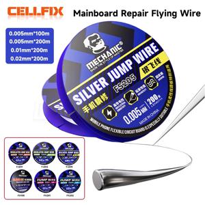 MECHANIC FX105 FS205 FJ201 FJ202 FX202 0.005mm 초극세 비절연 구리 와이어 길이 100M CPU LCD PCB 링크 점퍼 와이어