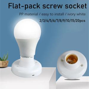 5/6/10PCS E27 스크류 캡 소켓 화이트 골드 천장 조명 램프 전구 고정베이스 스탠드 전구 홀더 램프 소켓 홈
