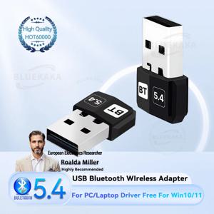 새로운 업그레이드 미니 USB Bluetooth5.4 어댑터 동글 어댑터 Win10/11 용 PC/노트북 드라이버 용 무선 수신기/송신기 무료