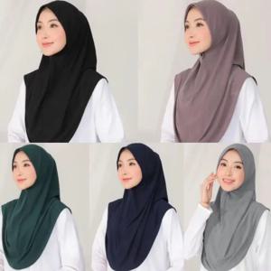이슬람 이슬람 저지 모달 Hijab 스카프 인스턴트 Hijabs Headscarfs 여성용 긴 스카프 헤드 랩 목도리 보닛 Hijabe Femme