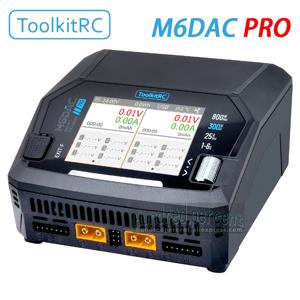 ToolkitRC M6DAC PRO V2 듀얼 채널 스마트 Lipo 배터리 충전기 방전기 AC 200W DC 800W 16A 1-6S LiHV LiPo PD65W FPV 무인기용