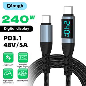 240W 유형 C-유형 C 슈퍼 충전 디지털 디스플레이 케이블 0.5m-2m USB C 데이터 케이블(아이폰 15 16 삼성 s24 s23 화웨이 샤오미)