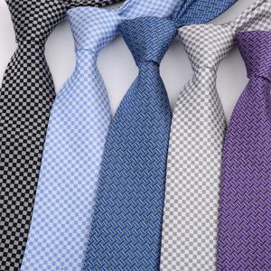 새로운 8CM 남성용 넥타이, 폴카 도트 무늬 및 단색 넥타이, 신랑, 신랑 들러리용 자카드 직조 아스콧 넥타이, 정장 비즈니스 파티용