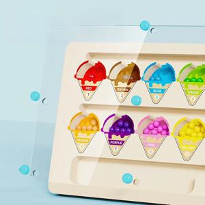 몬테소리 자기 색상 정렬 미로 번호 미로 장난감 나무 퍼즐 활동 보드 유아 소년 소녀를위한 미세 모터 장난감