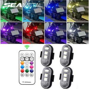SEAMETAL 무선 조명 항공기 비행기 헬리콥터 경고등 RGB Led 항공기 스트로브 조명 자동차 오토바이 LED 조명