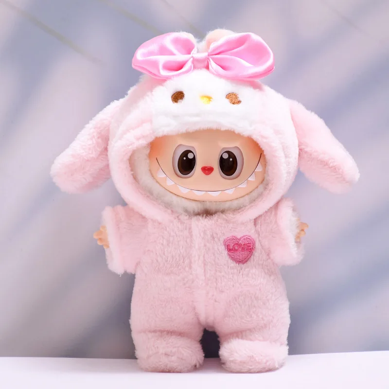 미니 라부부 17cm 인형 패션 의상 모자 & 신발 포함 라부부 II 훈련 앉아 파티