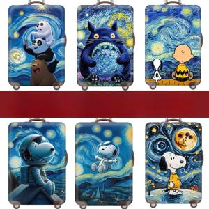 스누피 수하물 보호 커버, 트롤리 박스 커버, 여행용 먼지 탄성 커버, 패셔너블한 보호 케이스, 내마모성