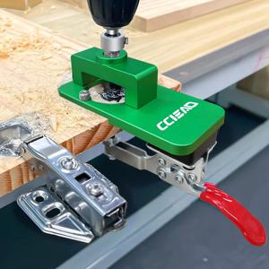 금속 숨김 경첩 지그 W-퀵 클램프 - 경첩 구멍 오프너 템플릿 드릴링 지그 목공 도어 캐비닛 경첩 장착 도구