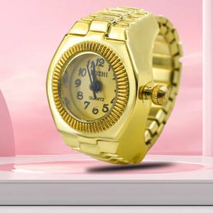 새로운 베스트셀러 링 시계는 창의적인 골드 합금 케이스와 손가락 모양의 둥근 다이얼을 갖추고 있어 커플과 남성을 위한 특별한 제품입니다.