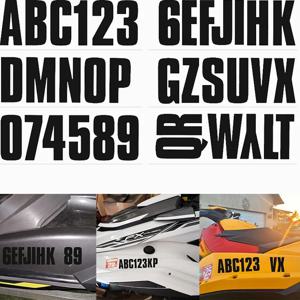 숫자 문자 보트 PWC 등록 스티커 방수 비닐 데칼 DIY 낚시 보트 카누 카약 자동차 트럭에 대한 유니버설