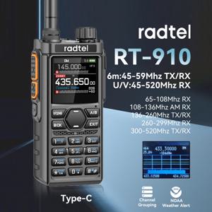 Radtel RT-910 45-59Mhz 풀 밴드 워키 토키 960 채널 휴대용 햄 라디오 NOAA 스펙트럼 분석기 AM FM