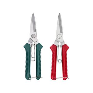 분재용 190mm 정원 가지치기 가위, 직선형 헤드, 스테인레스 스틸 블레이드, 미끄럼 방지 손잡이, 가정용 편리한 트리밍 도구