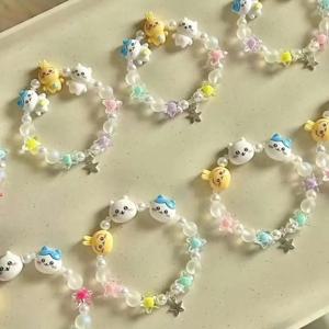 니치 디자인을 갖춘 애니메이션 Chiikawasas 팔찌 Hachiware Usagi 팔찌 새로운 커플 만화 팔찌 액세서리 선물