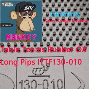 Sauer Troger Monkey 탁구 고무 OX Long Pips ITTF130-010 독일 탁구 고무 OX 작은 입자 안티 스핀 공격