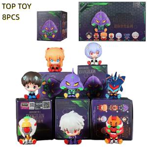 정품 뉴 세기-에반게리온 귀여운 미니 시트 시리즈 블라인드 박스 Eva 애니메이션 피규어 Eva 모델 장식 데스크 장식 장난감 선물