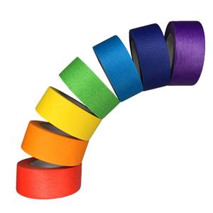 7 롤 무지개 컬러 마스킹 테이프 접착제 화가 질감 종이 롤 스티커 장식 DIY 마커 라벨 제도 공예