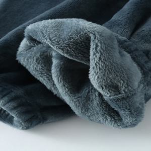 두꺼운 플란넬 잠옷 바지 남성용 겨울 루즈핏 큰 사이즈 하이웨이스트 스트레이트 레그 커프드 플리스 안감 중년 이상 코랄 플리스 홈 팬츠