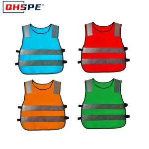 어린이 학생 야간 안전 반사 조끼 어린이를위한 도로 교통 경고 조끼 반사 반사판 조끼 의류 자켓