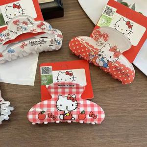 애니메이션 Sanrio 헬로 키티 머리핀 머리 발톱 귀여운 Kuromi 헤어 클립 헤어 액세서리 생일 소녀 발톱 클립 크리스마스 선물